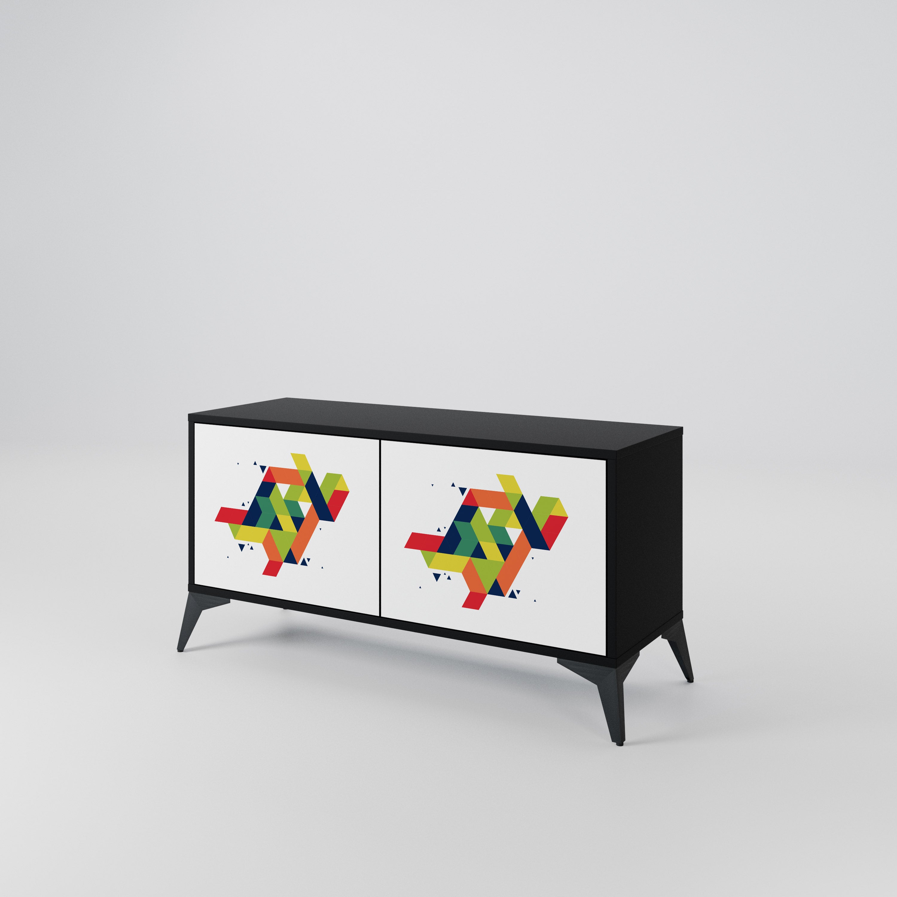 FUTURE SIGN Mueble de TV Compacto de 2 puertas