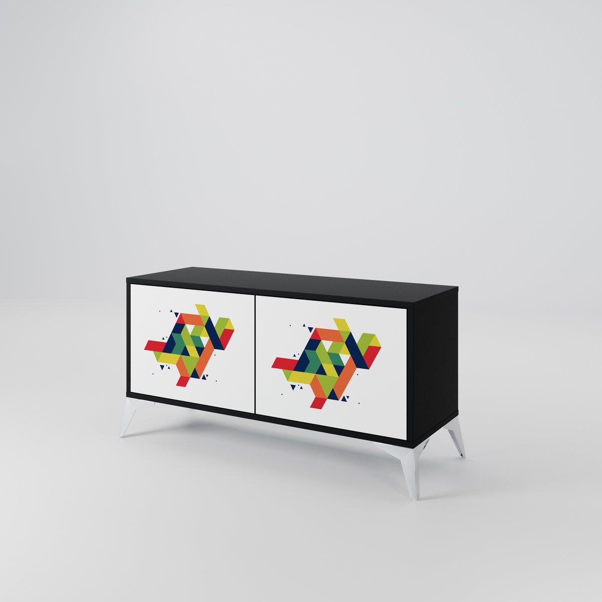 FUTURE SIGN Mueble de TV Compacto de 2 puertas
