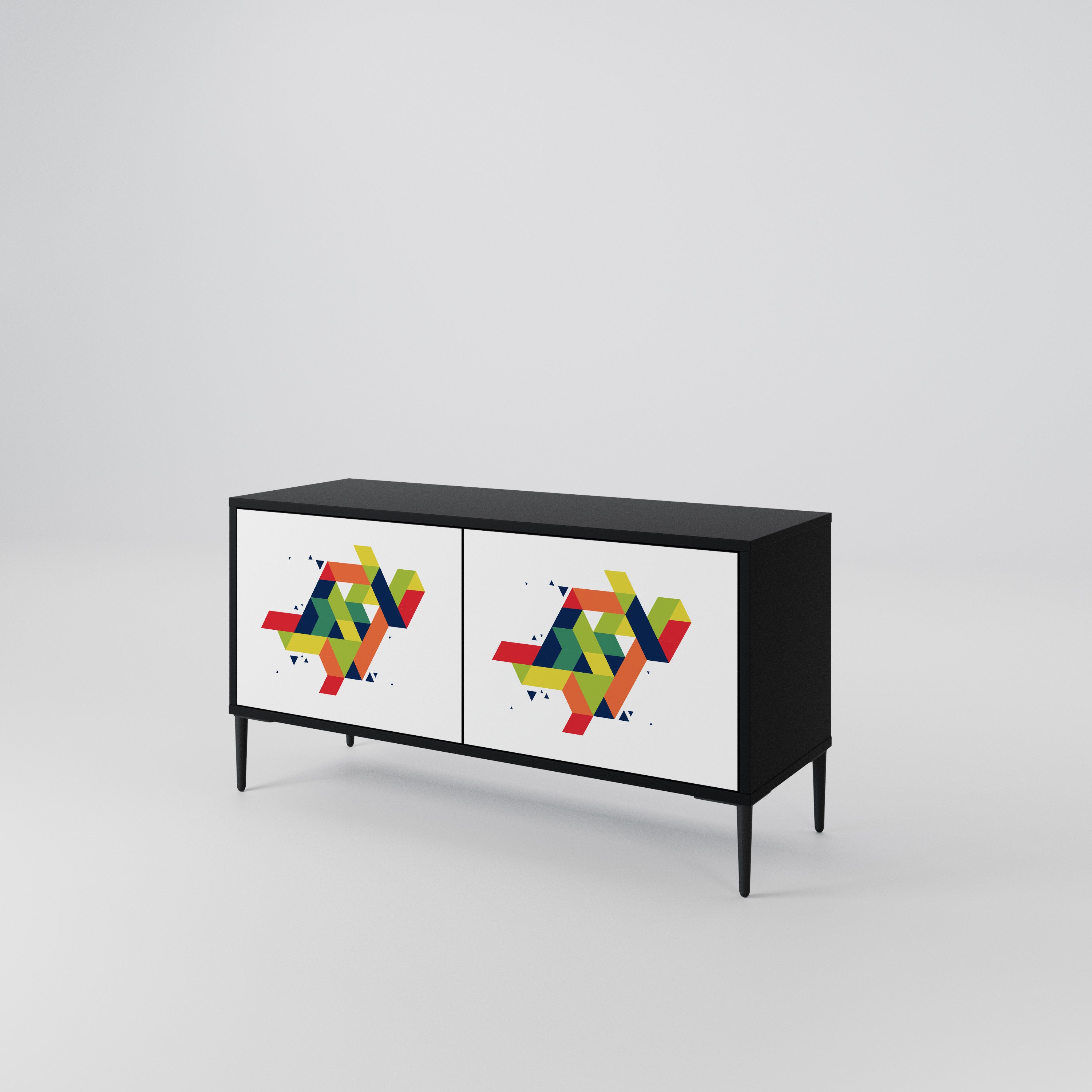 FUTURE SIGN Mueble de TV Compacto de 2 puertas