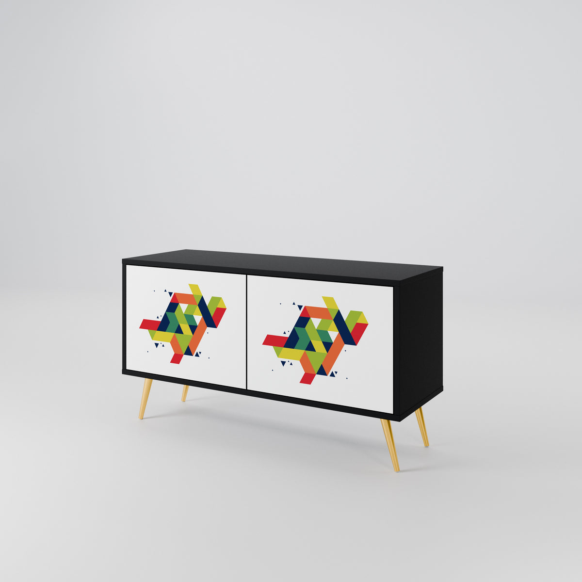 FUTURE SIGN Mueble de TV Compacto de 2 puertas