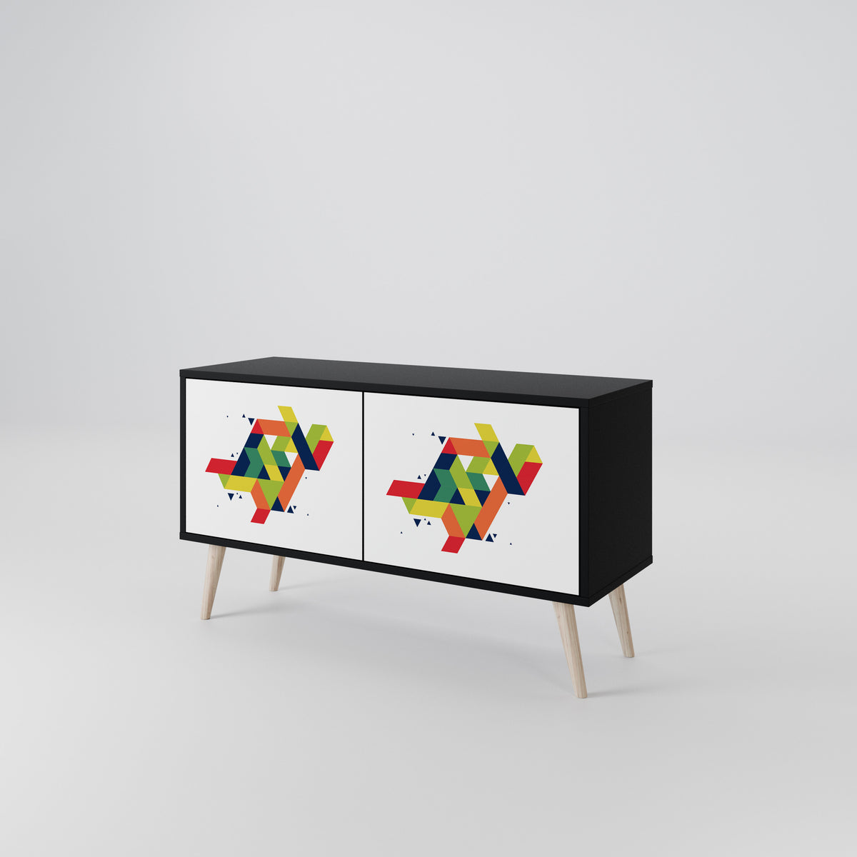FUTURE SIGN Mueble de TV Compacto de 2 puertas
