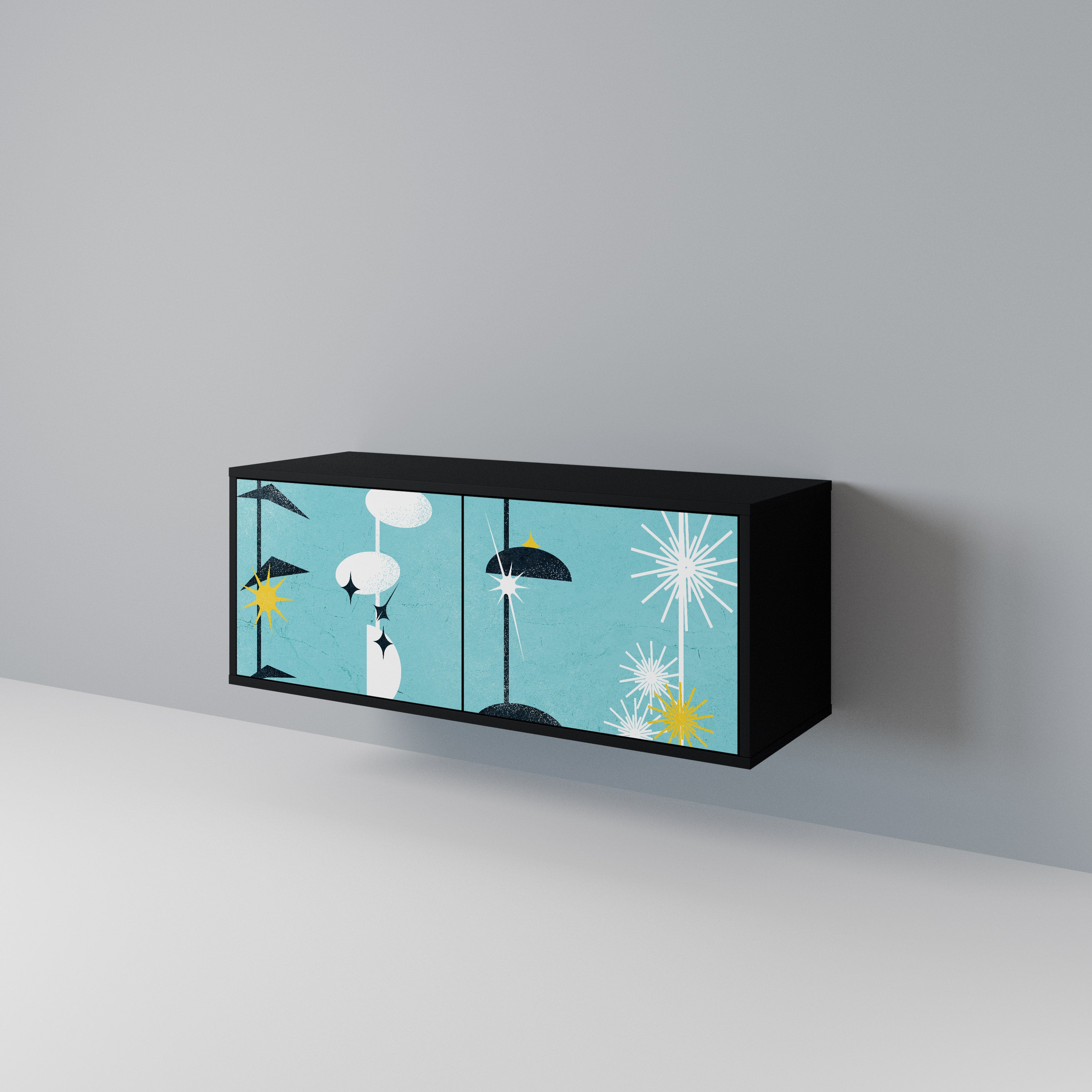 PATHS TO HAPPINESS Mueble de TV Compacto de 2 puertas