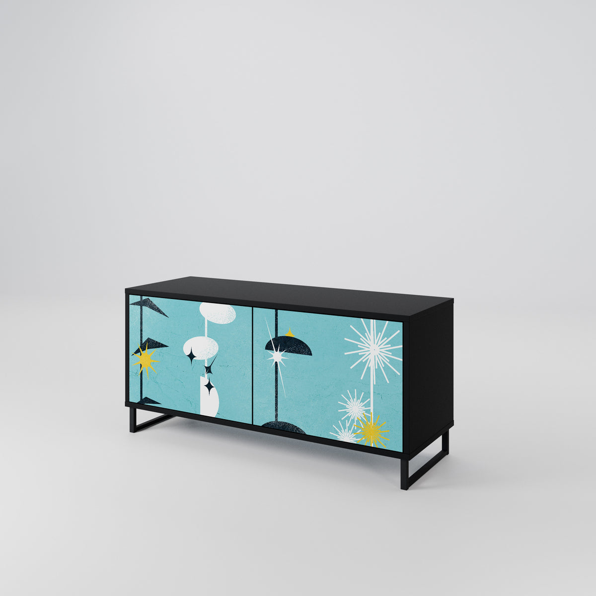 PATHS TO HAPPINESS Mueble de TV Compacto de 2 puertas