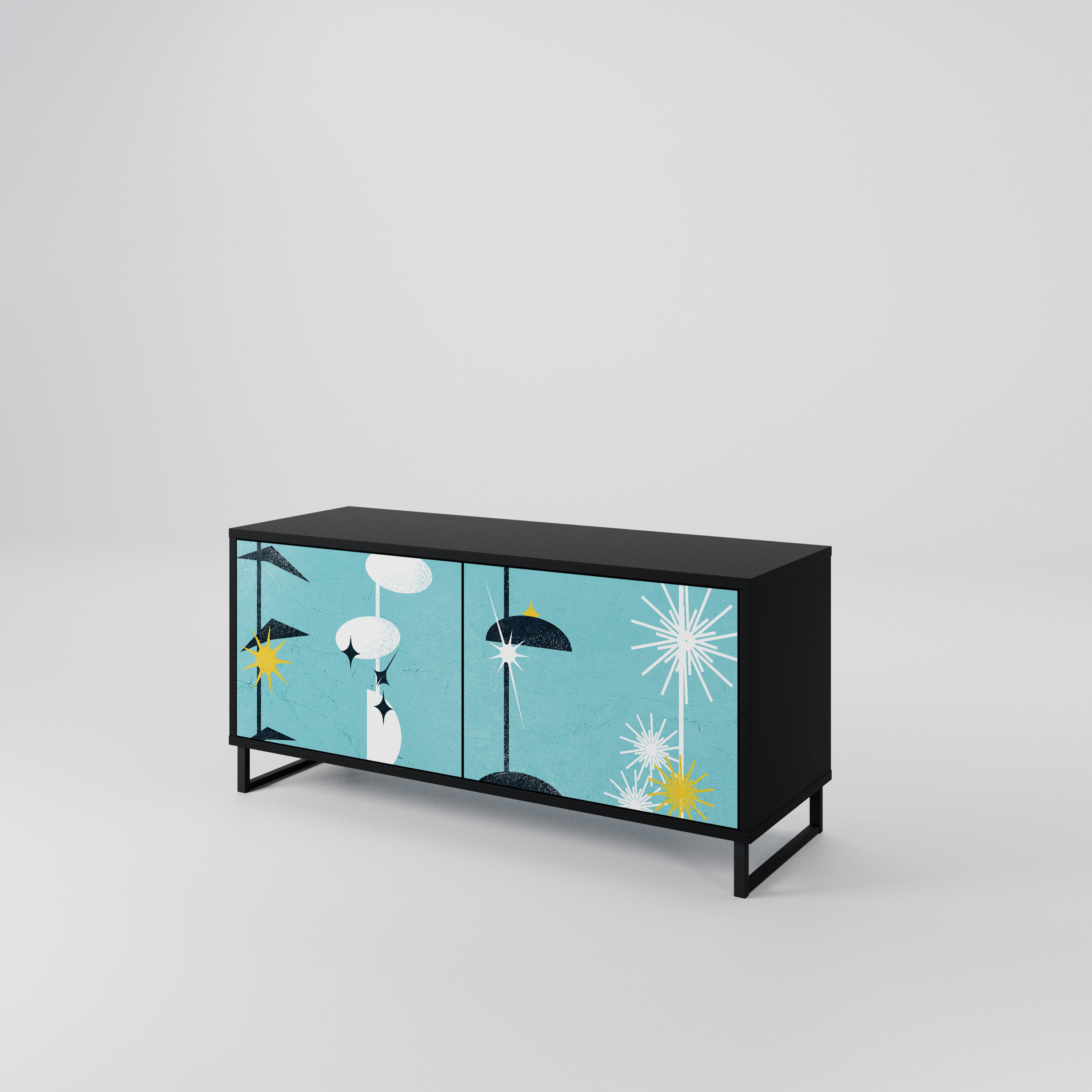 PATHS TO HAPPINESS Mueble de TV Compacto de 2 puertas