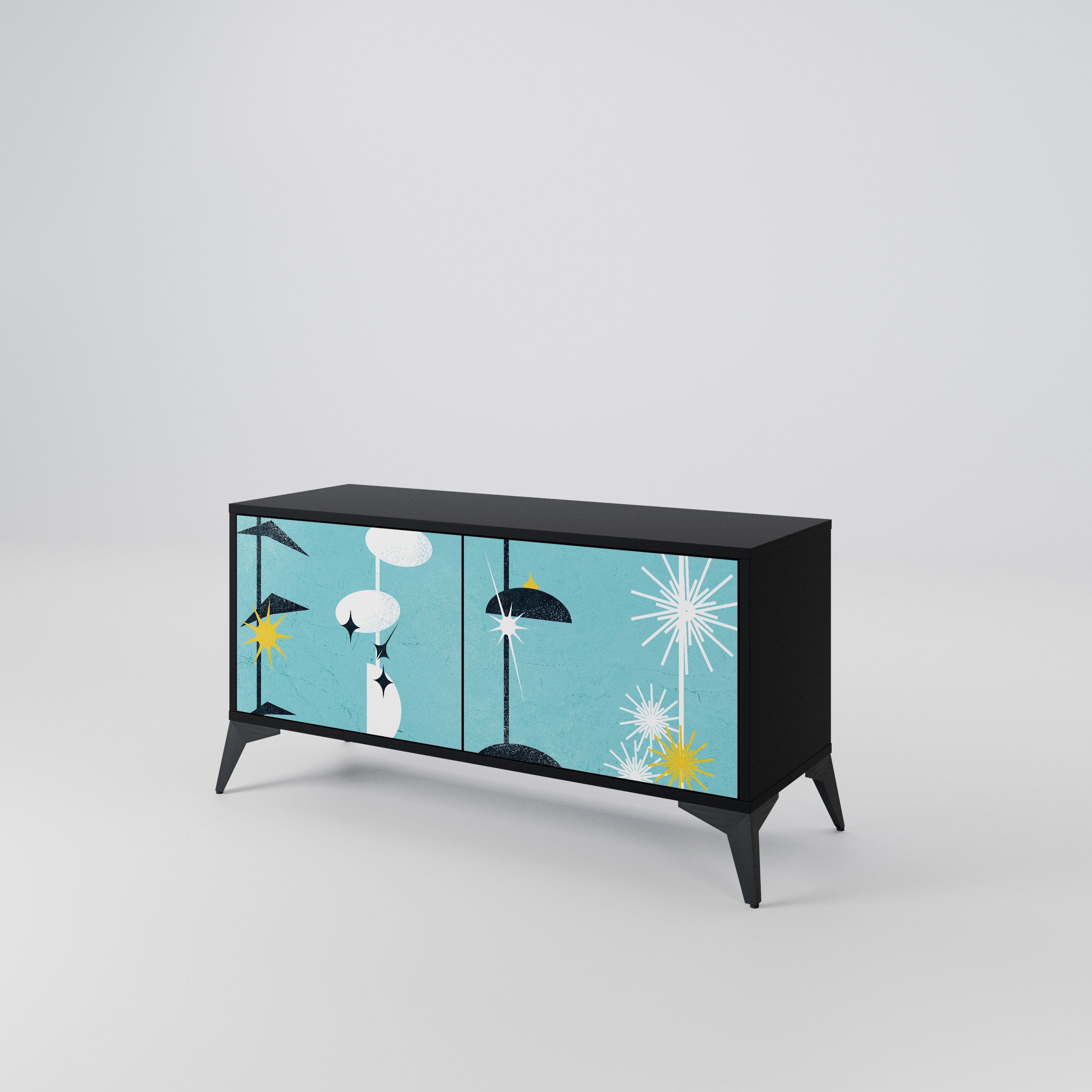 PATHS TO HAPPINESS Mueble de TV Compacto de 2 puertas