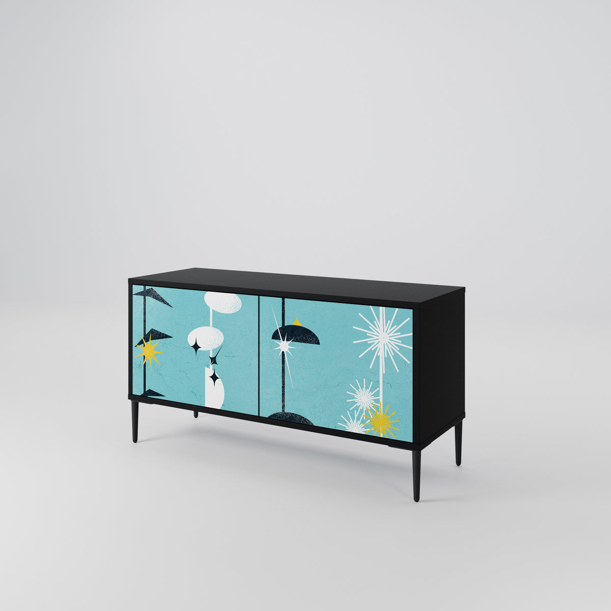 PATHS TO HAPPINESS Mueble de TV Compacto de 2 puertas