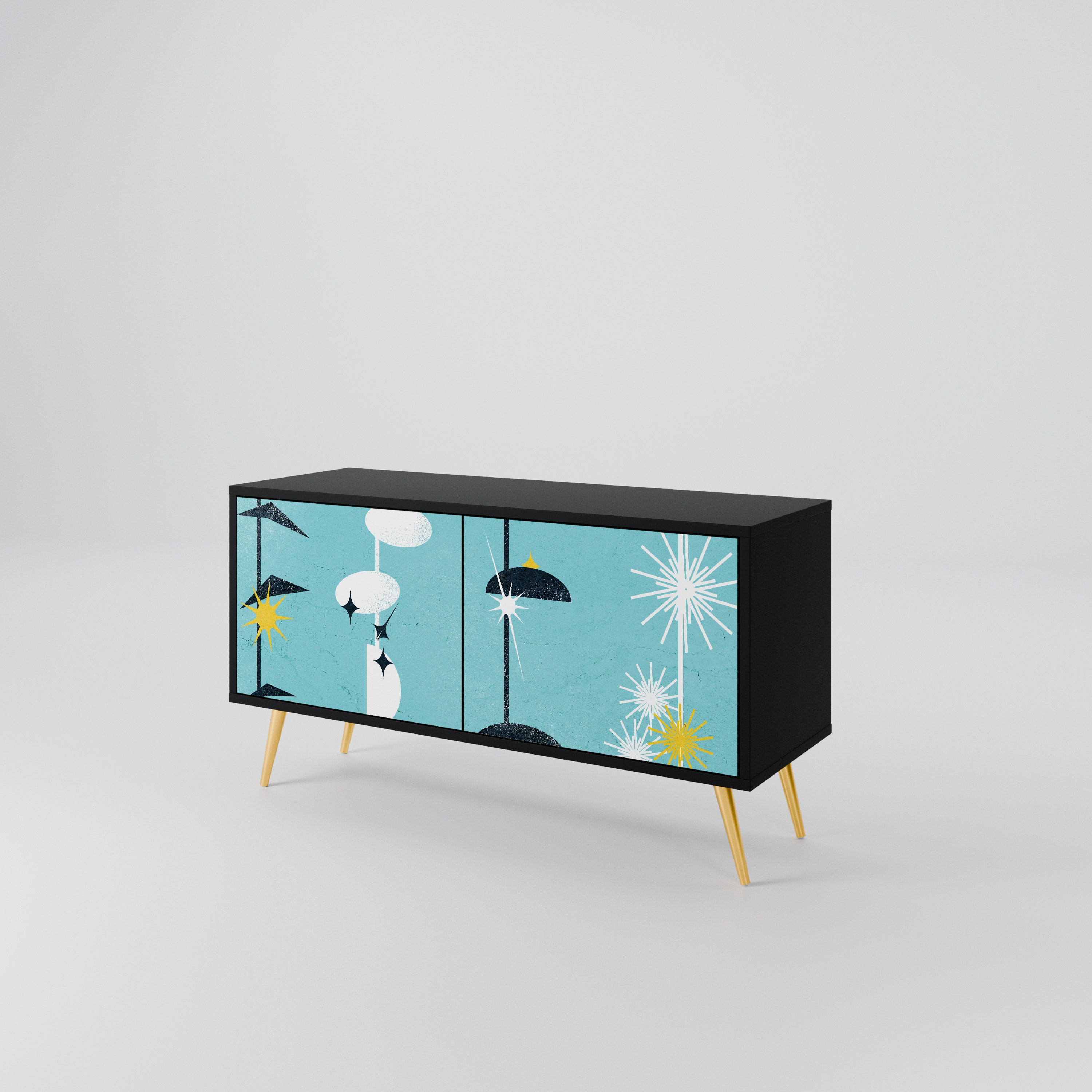 PATHS TO HAPPINESS Mueble de TV Compacto de 2 puertas