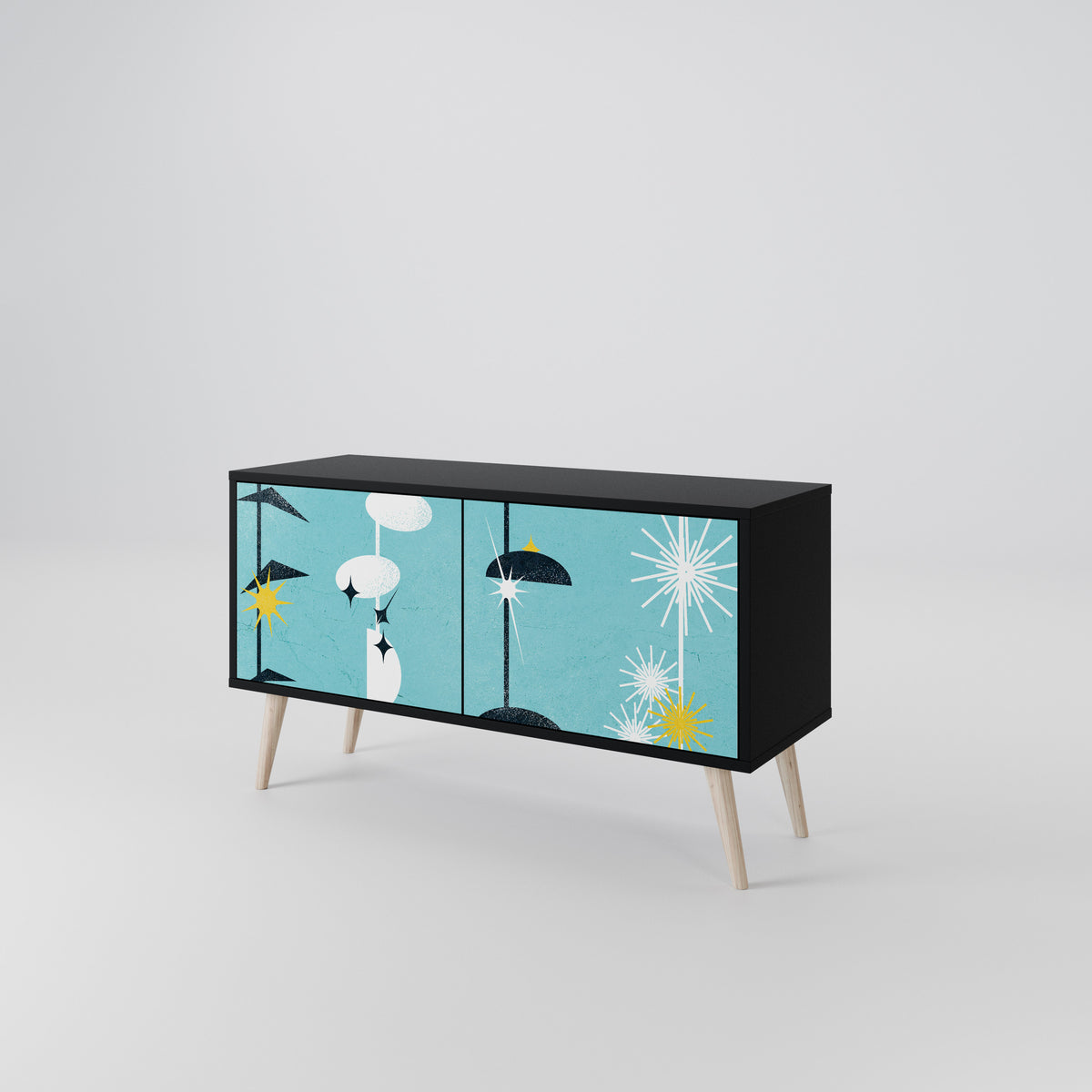 PATHS TO HAPPINESS Mueble de TV Compacto de 2 puertas