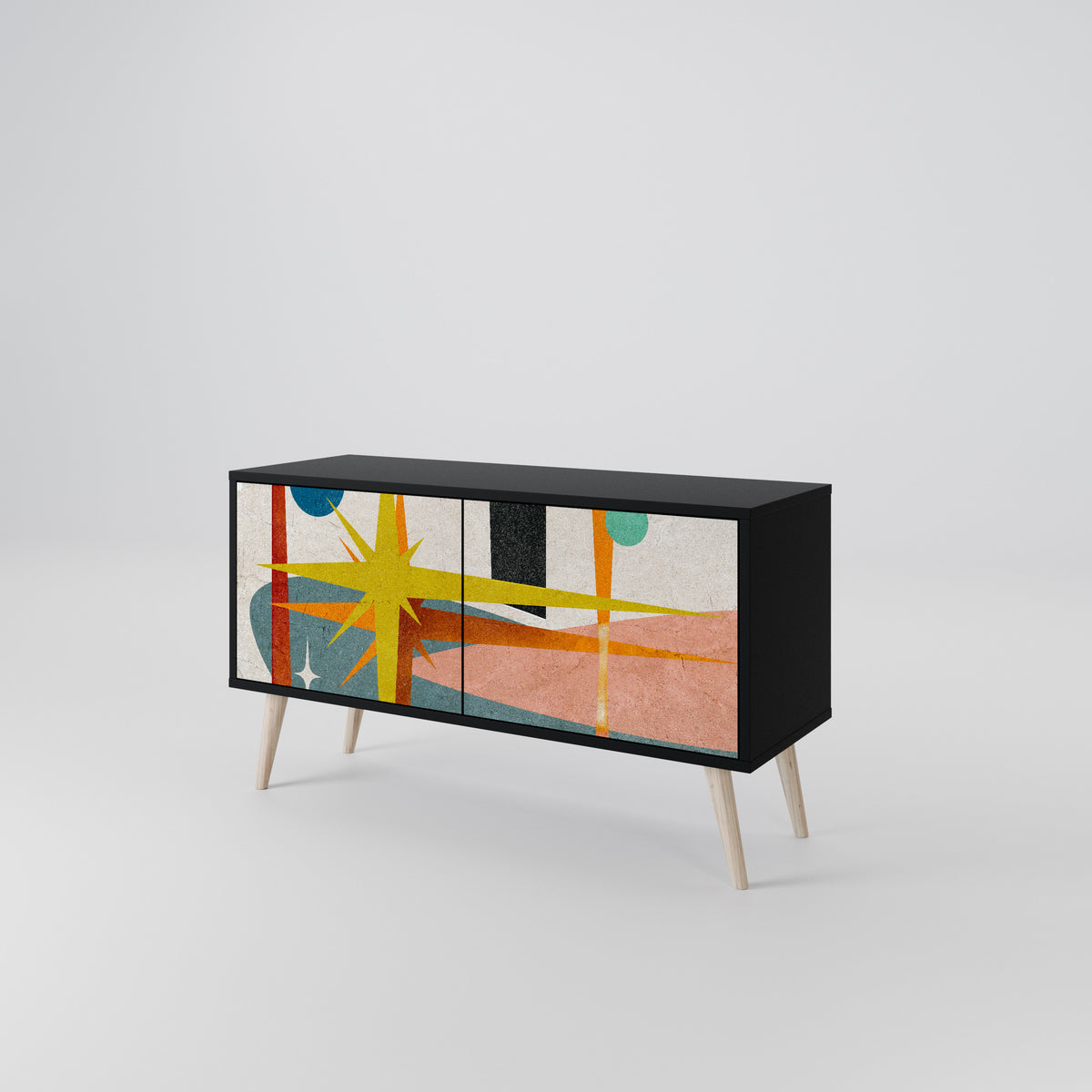 INTERSTELLAR VIBES Mueble de TV Compacto de 2 puertas