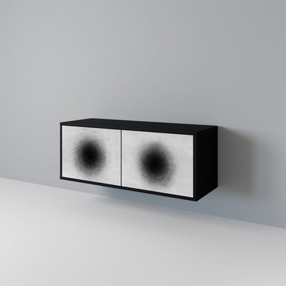BLACK HOLE Mueble de TV Compacto de 2 puertas