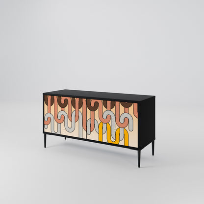 COLORFUL STRINGS Mueble de TV Compacto de 2 puertas
