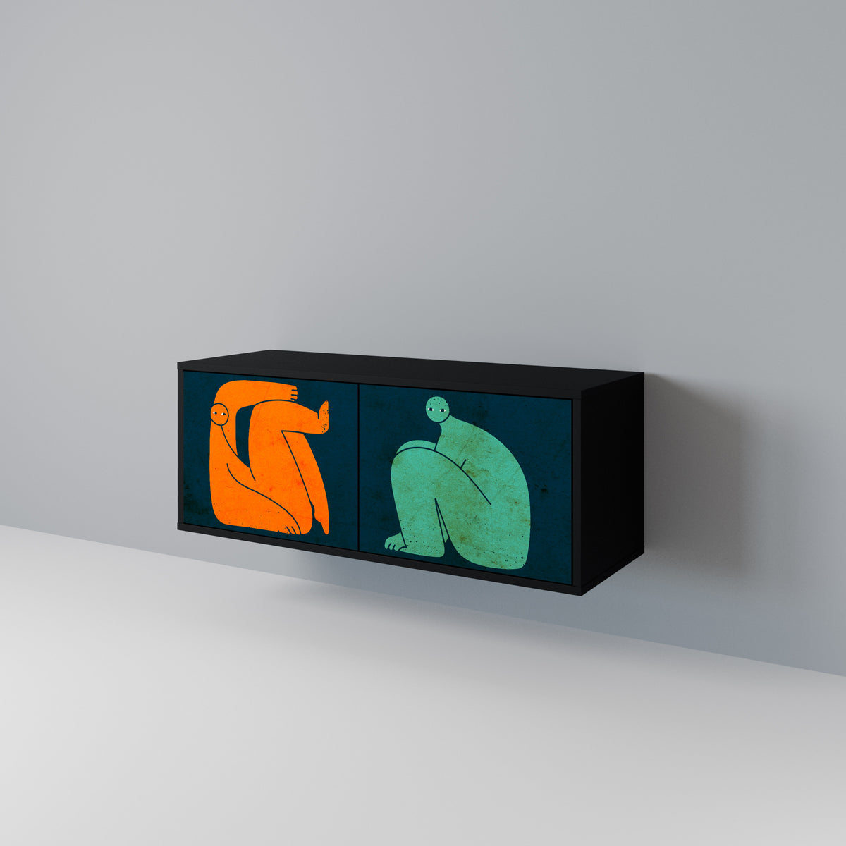 TOGETHER BUT SEPARATELY Mueble de TV Compacto de 2 puertas