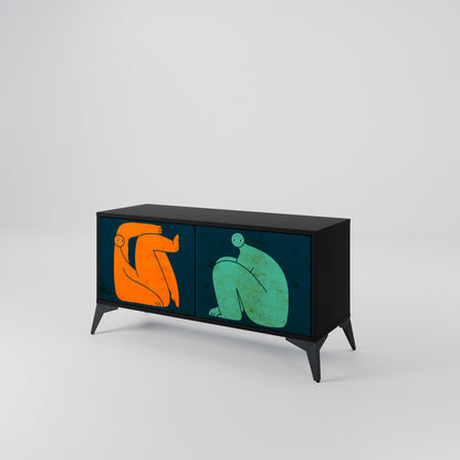 TOGETHER BUT SEPARATELY Mueble de TV Compacto de 2 puertas