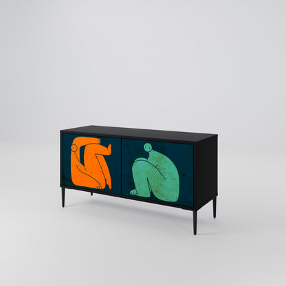 TOGETHER BUT SEPARATELY Mueble de TV Compacto de 2 puertas