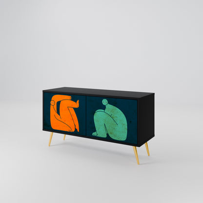 TOGETHER BUT SEPARATELY Mueble de TV Compacto de 2 puertas