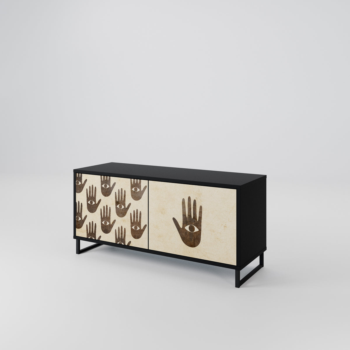 SEE MORE Mueble de TV Compacto de 2 puertas