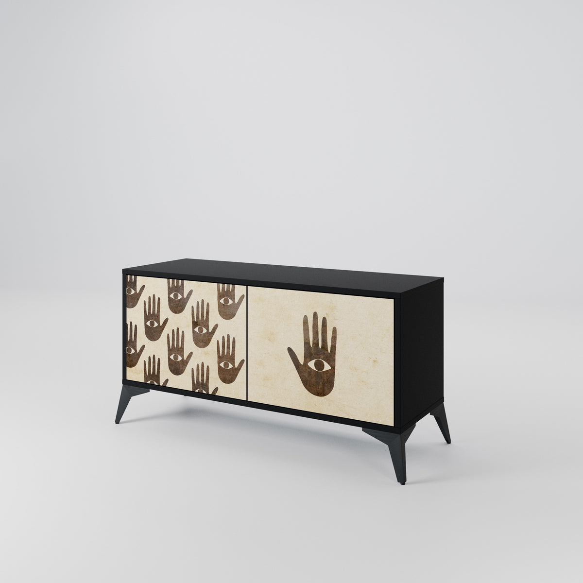 SEE MORE Mueble de TV Compacto de 2 puertas