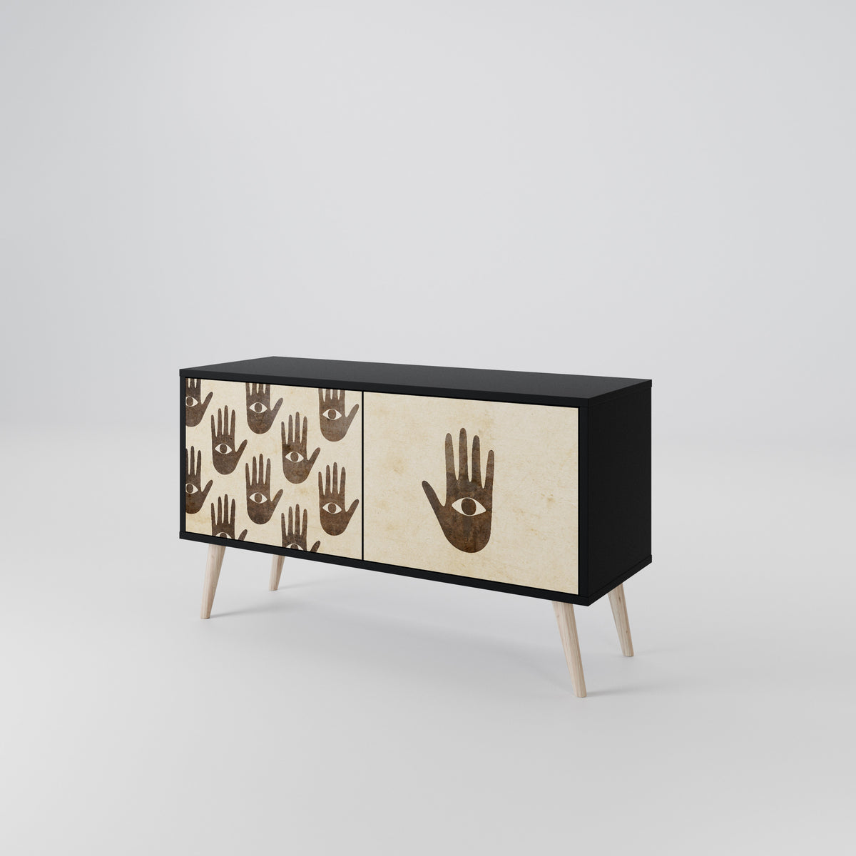 SEE MORE Mueble de TV Compacto de 2 puertas
