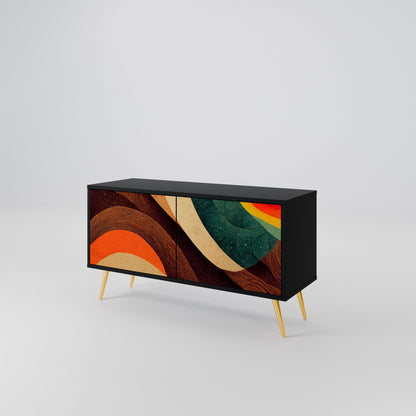 COLORFUL STRANDS Mueble de TV Compacto de 2 puertas