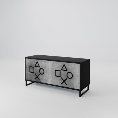 GAMER CHOICE Mueble de TV Compacto de 2 puertas