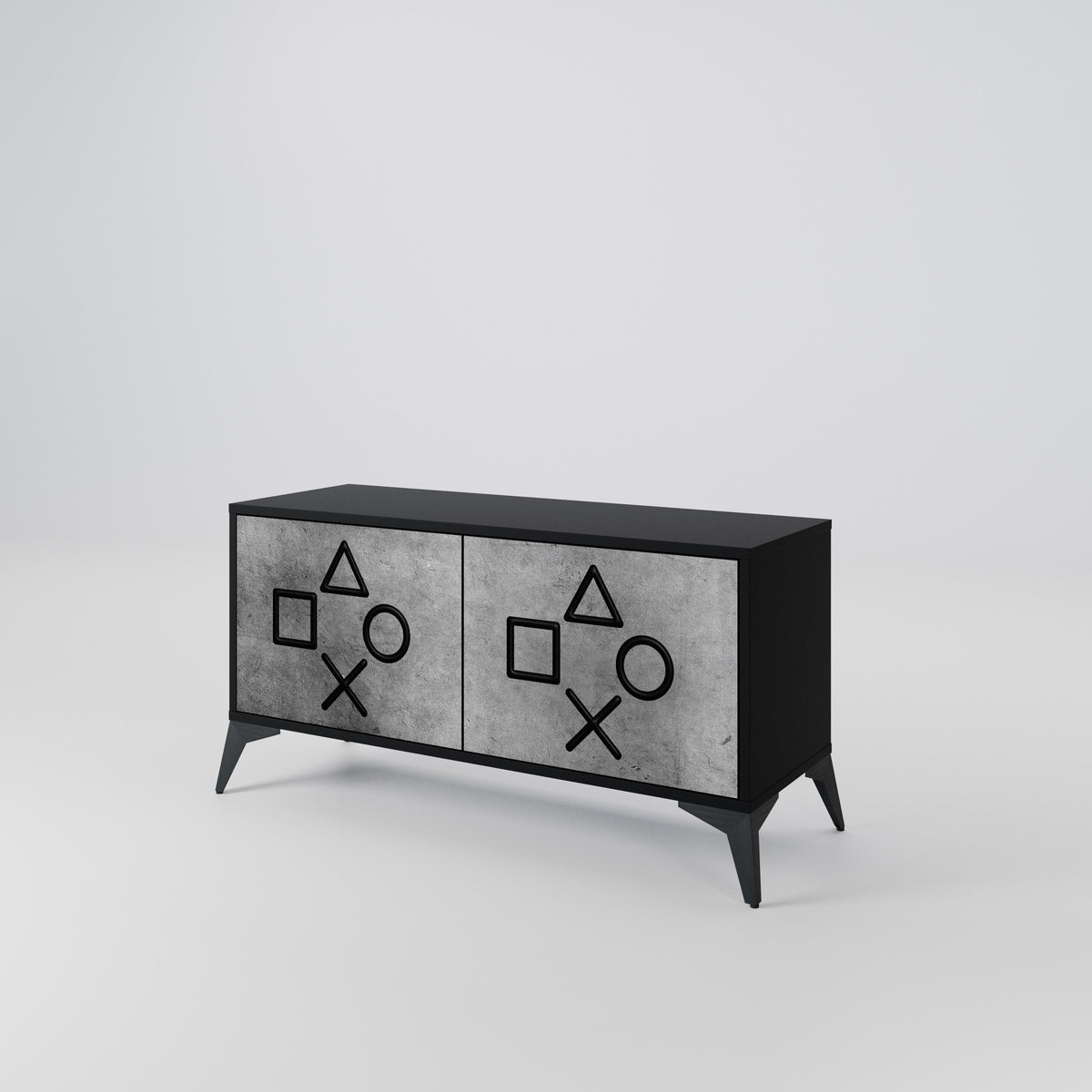 GAMER CHOICE Mueble de TV Compacto de 2 puertas