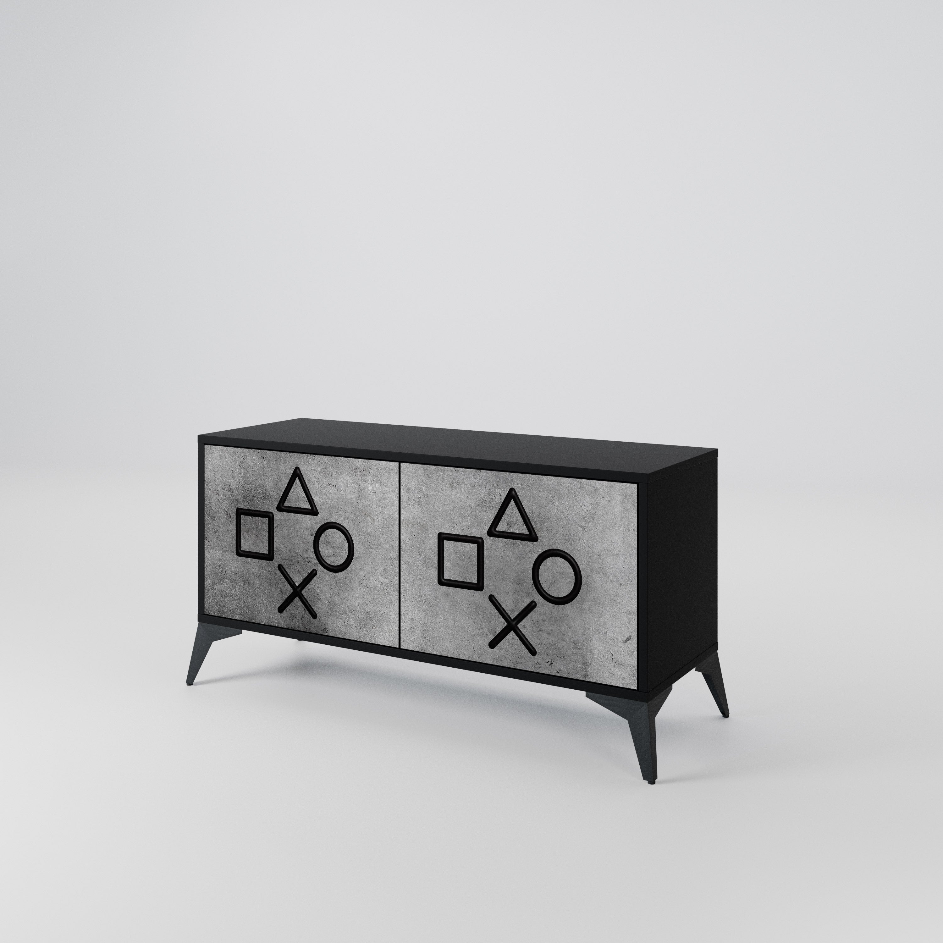 GAMER CHOICE Mueble de TV Compacto de 2 puertas