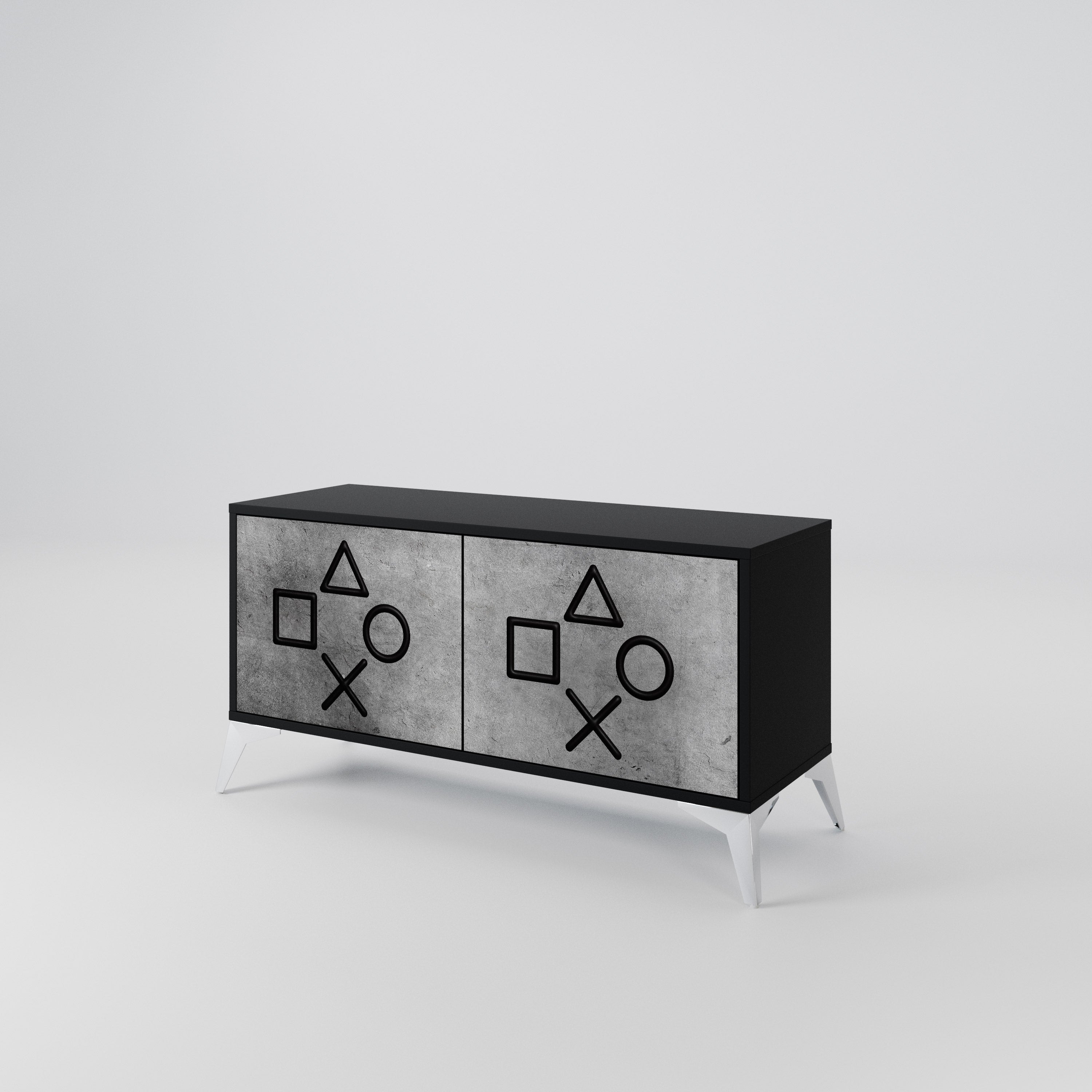 GAMER CHOICE Mueble de TV Compacto de 2 puertas