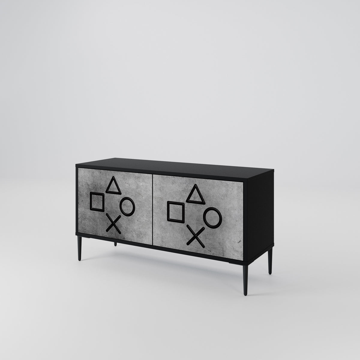 GAMER CHOICE Mueble de TV Compacto de 2 puertas