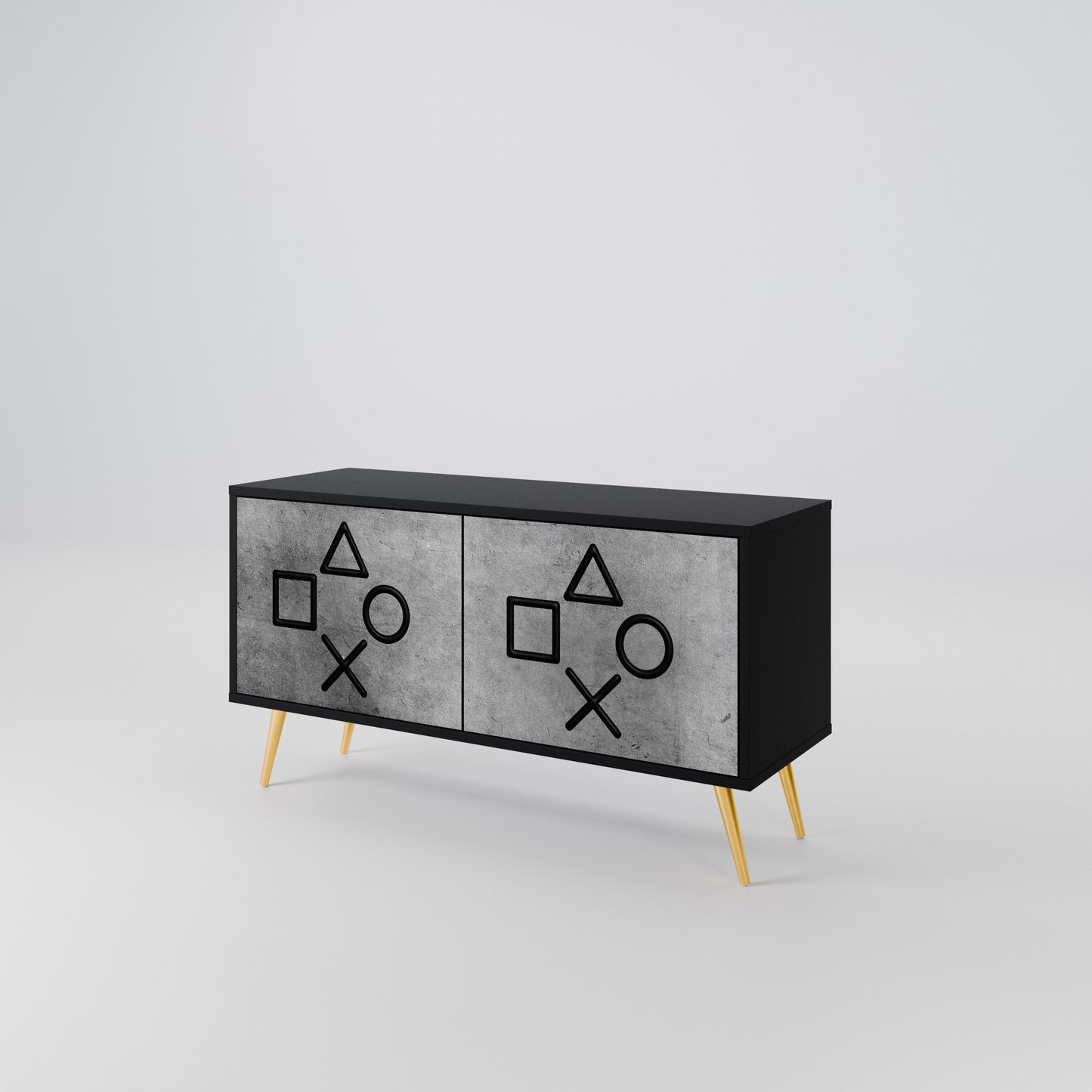 GAMER CHOICE Mueble de TV Compacto de 2 puertas