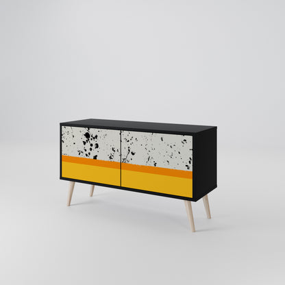 DYED BY ORANGE Mueble de TV Compacto de 2 puertas