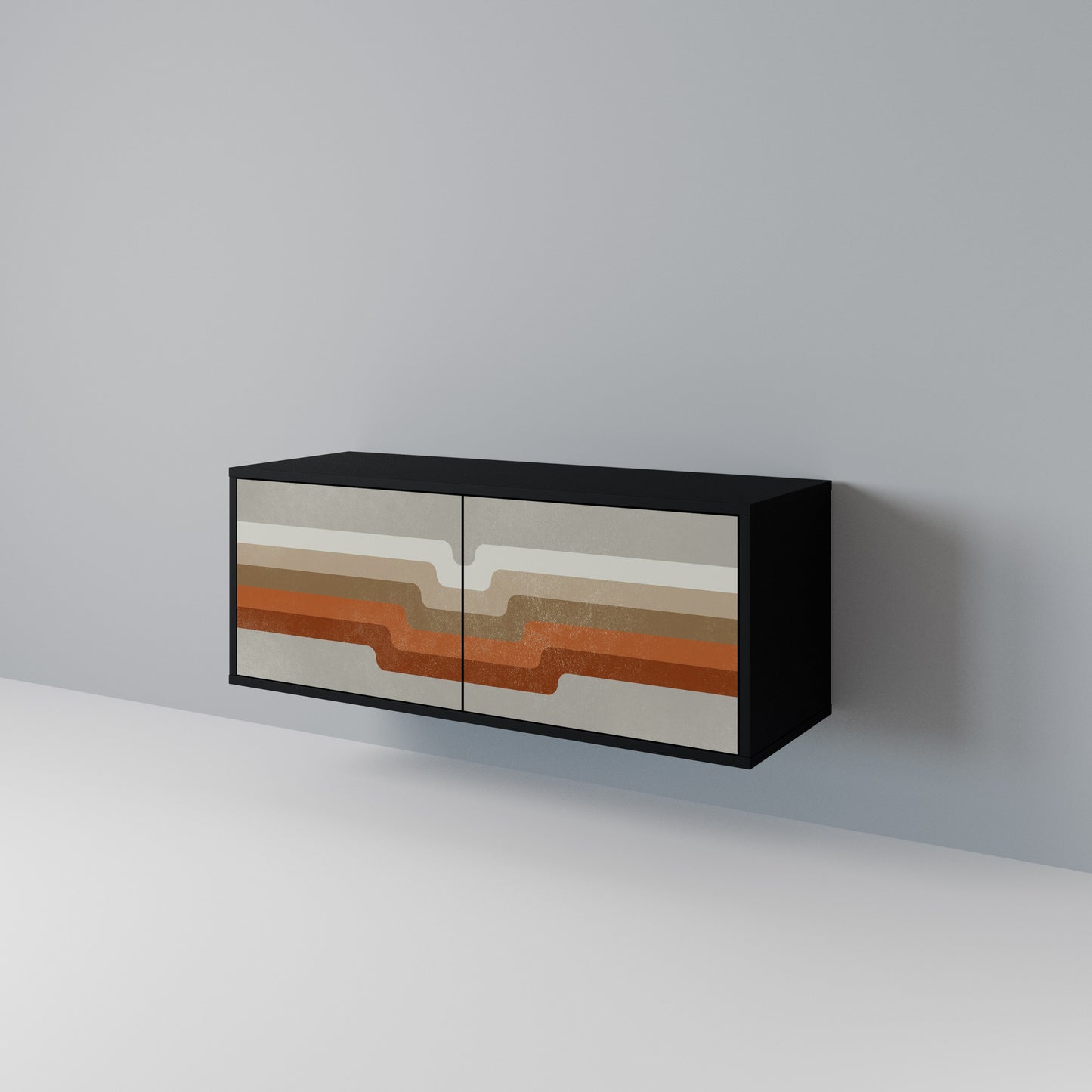 PECULIAR TRAIL Mueble de TV Compacto de 2 puertas