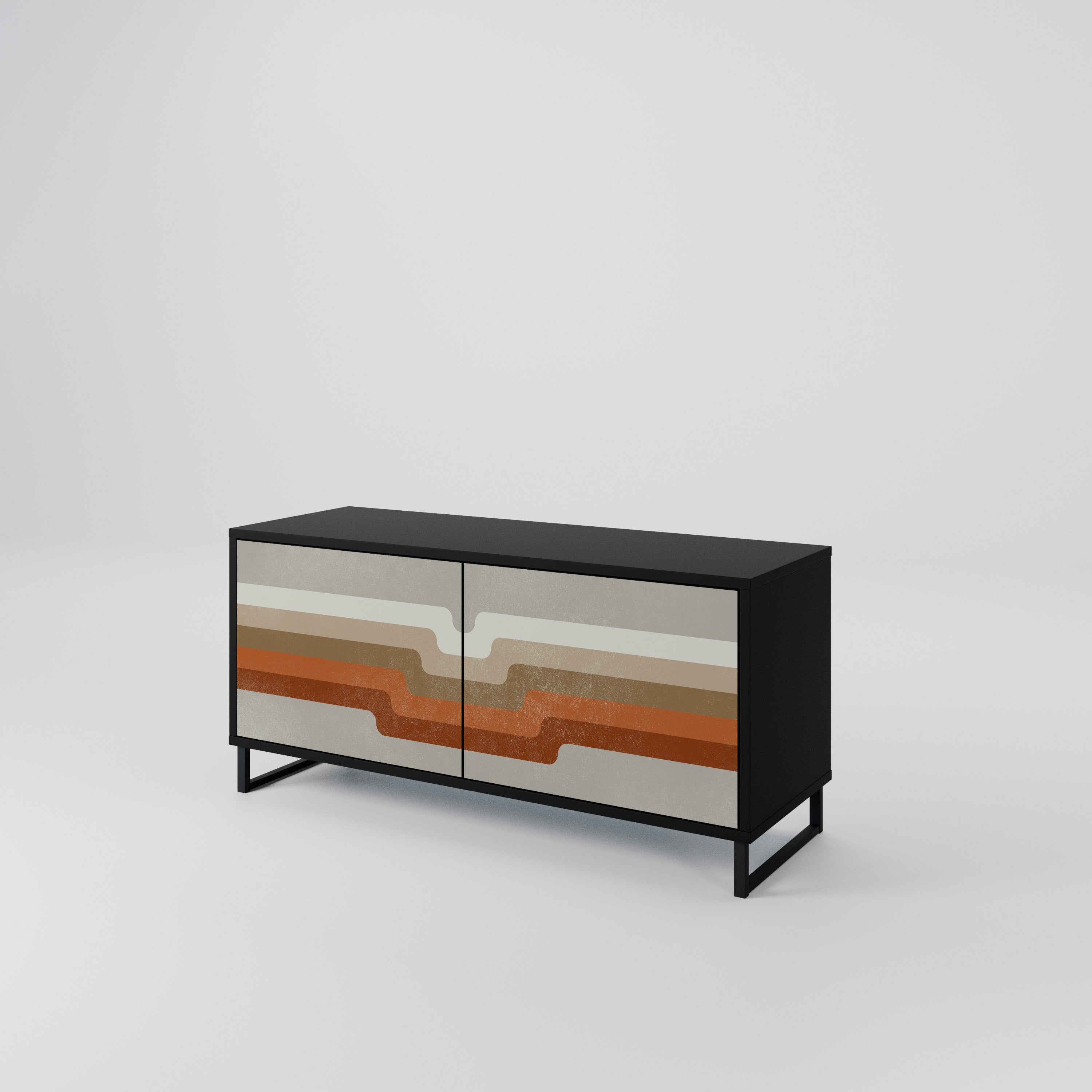 PECULIAR TRAIL Mueble de TV Compacto de 2 puertas