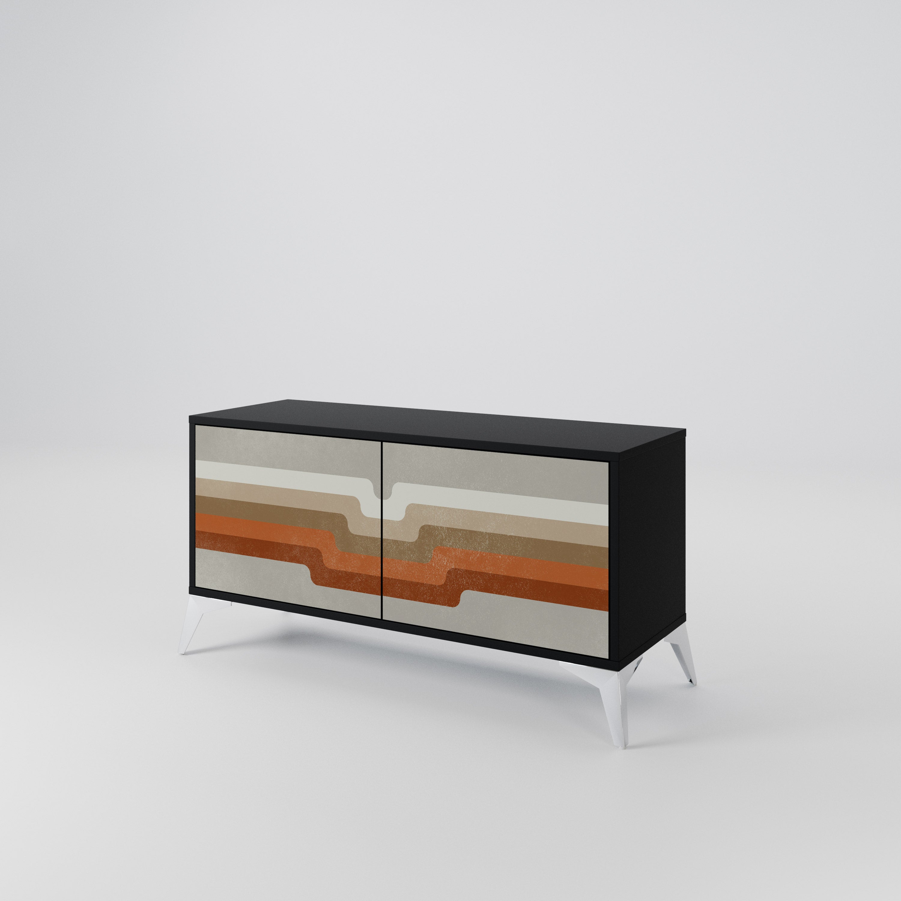 PECULIAR TRAIL Mueble de TV Compacto de 2 puertas