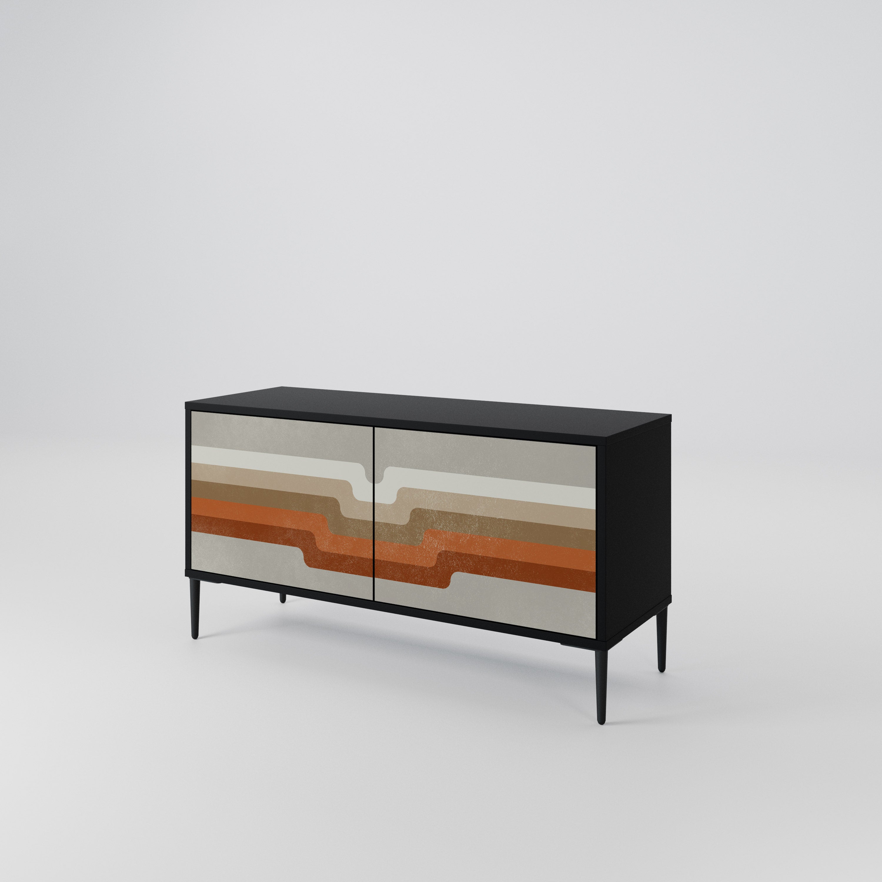 PECULIAR TRAIL Mueble de TV Compacto de 2 puertas