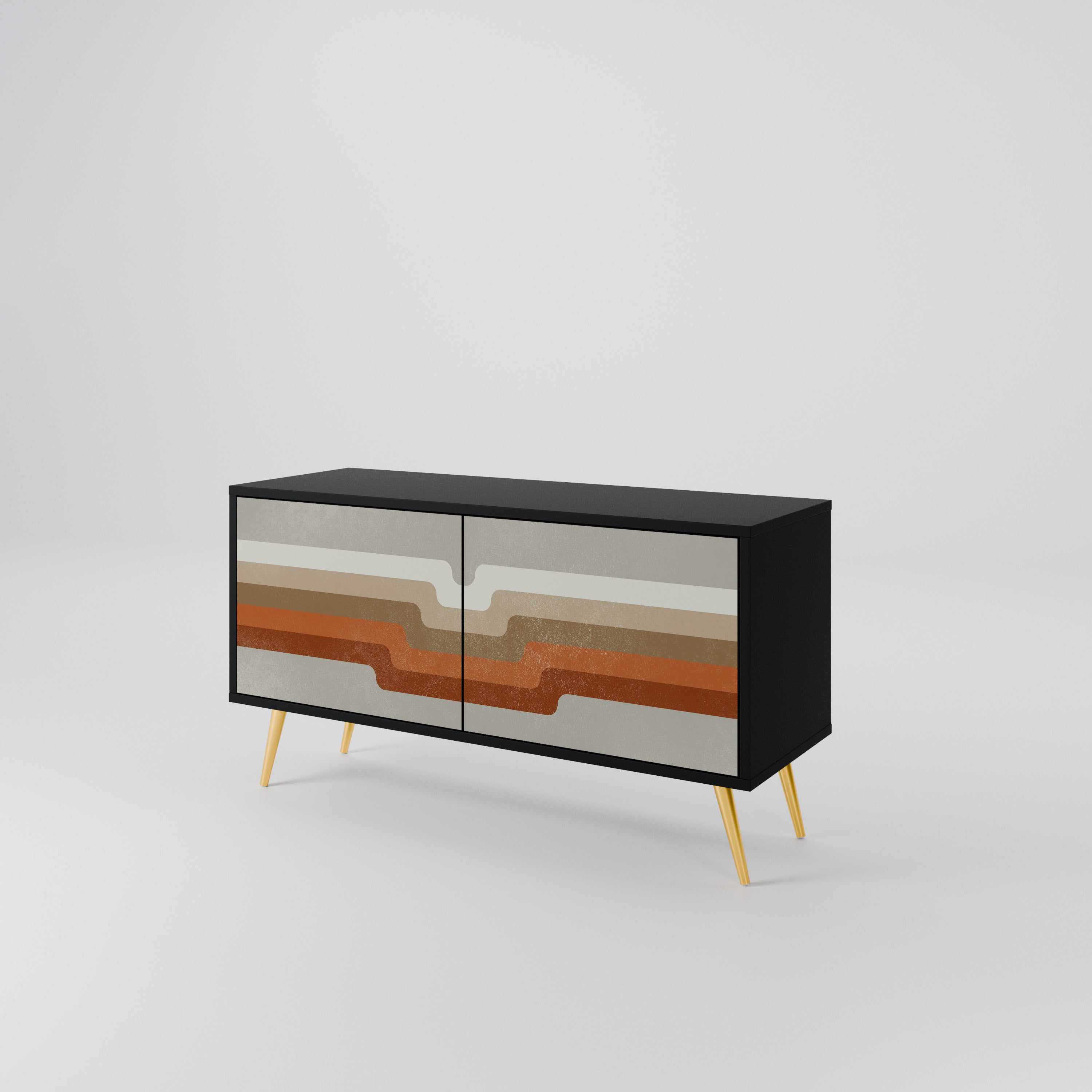 PECULIAR TRAIL Mueble de TV Compacto de 2 puertas