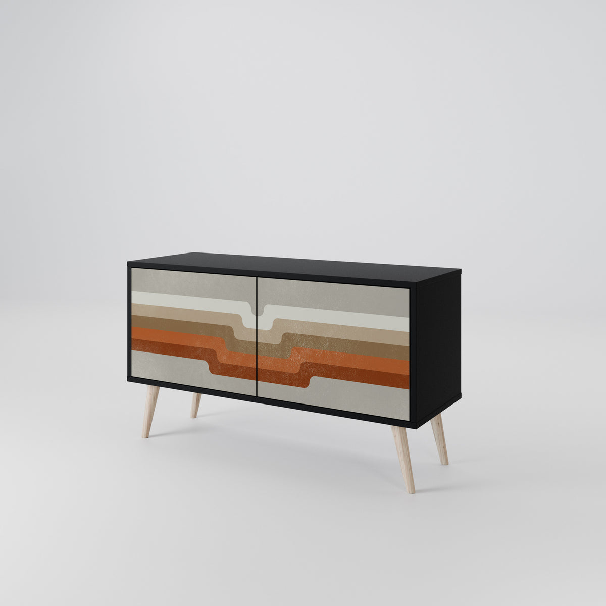 PECULIAR TRAIL Mueble de TV Compacto de 2 puertas