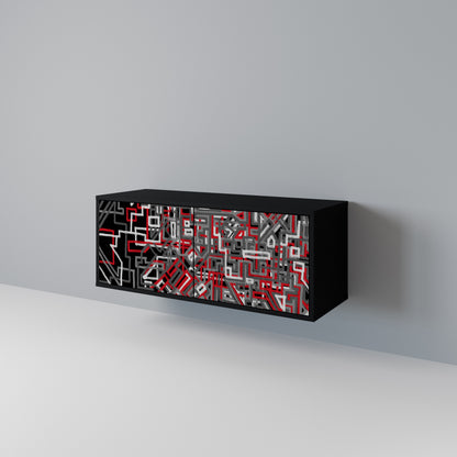 BROKEN LINES Mueble de TV Compacto de 2 puertas