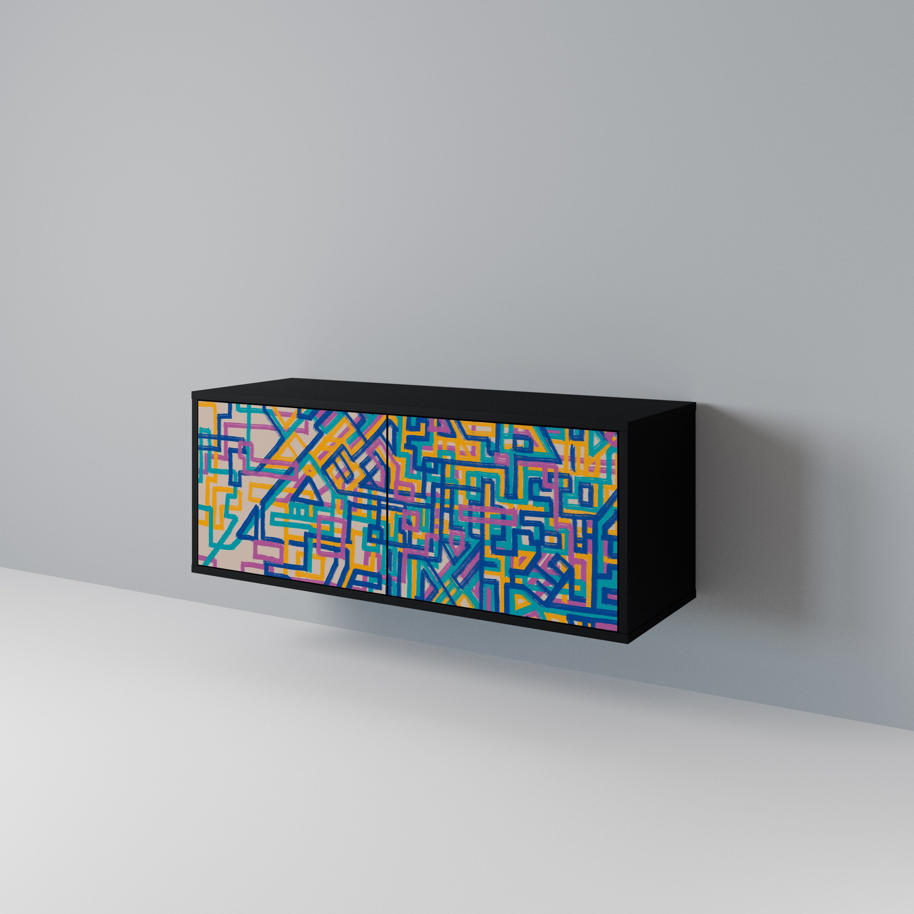 MEMORIES MAP Mueble de TV Compacto de 2 puertas