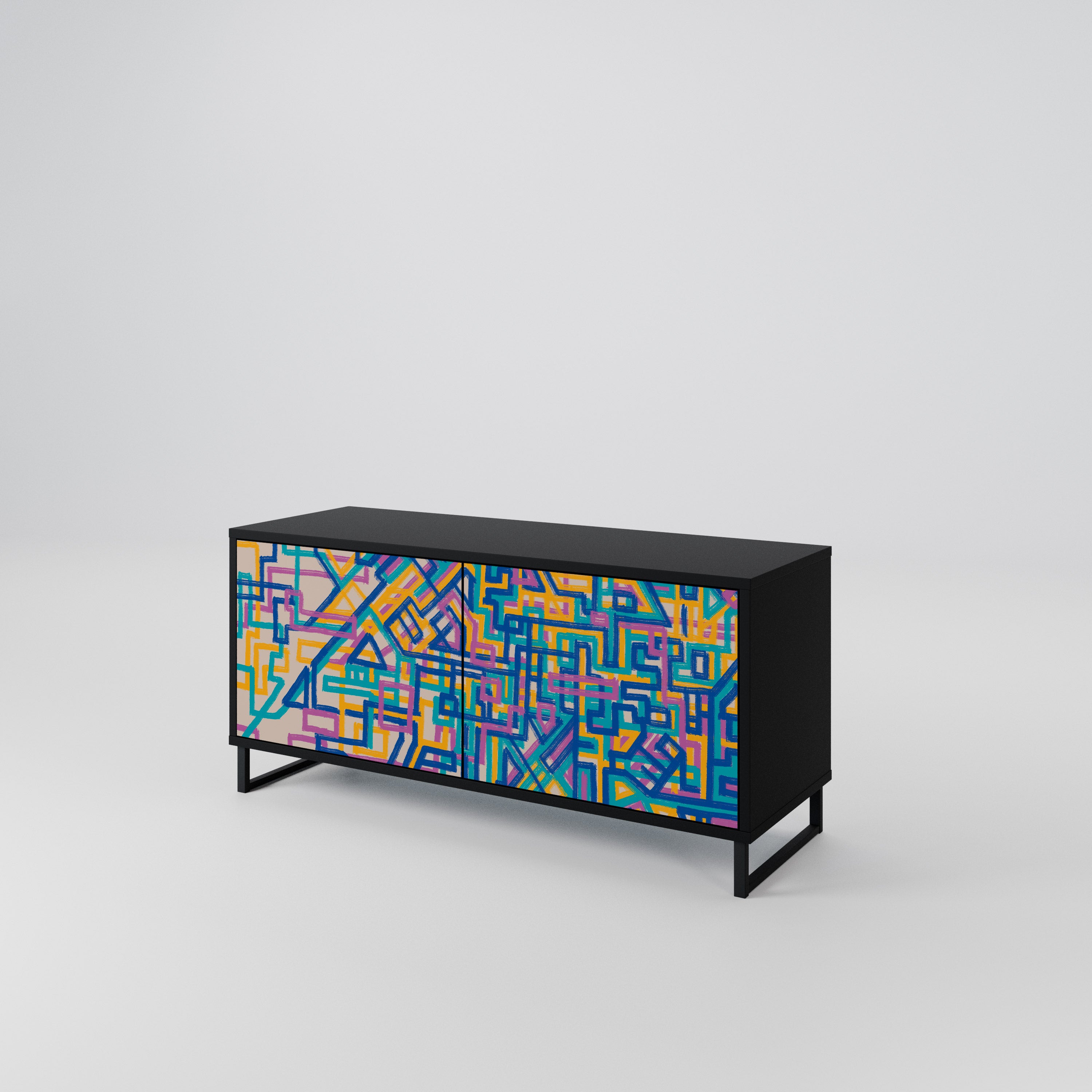 MEMORIES MAP Mueble de TV Compacto de 2 puertas