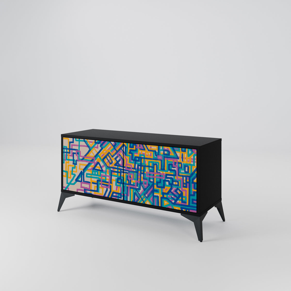 MEMORIES MAP Mueble de TV Compacto de 2 puertas