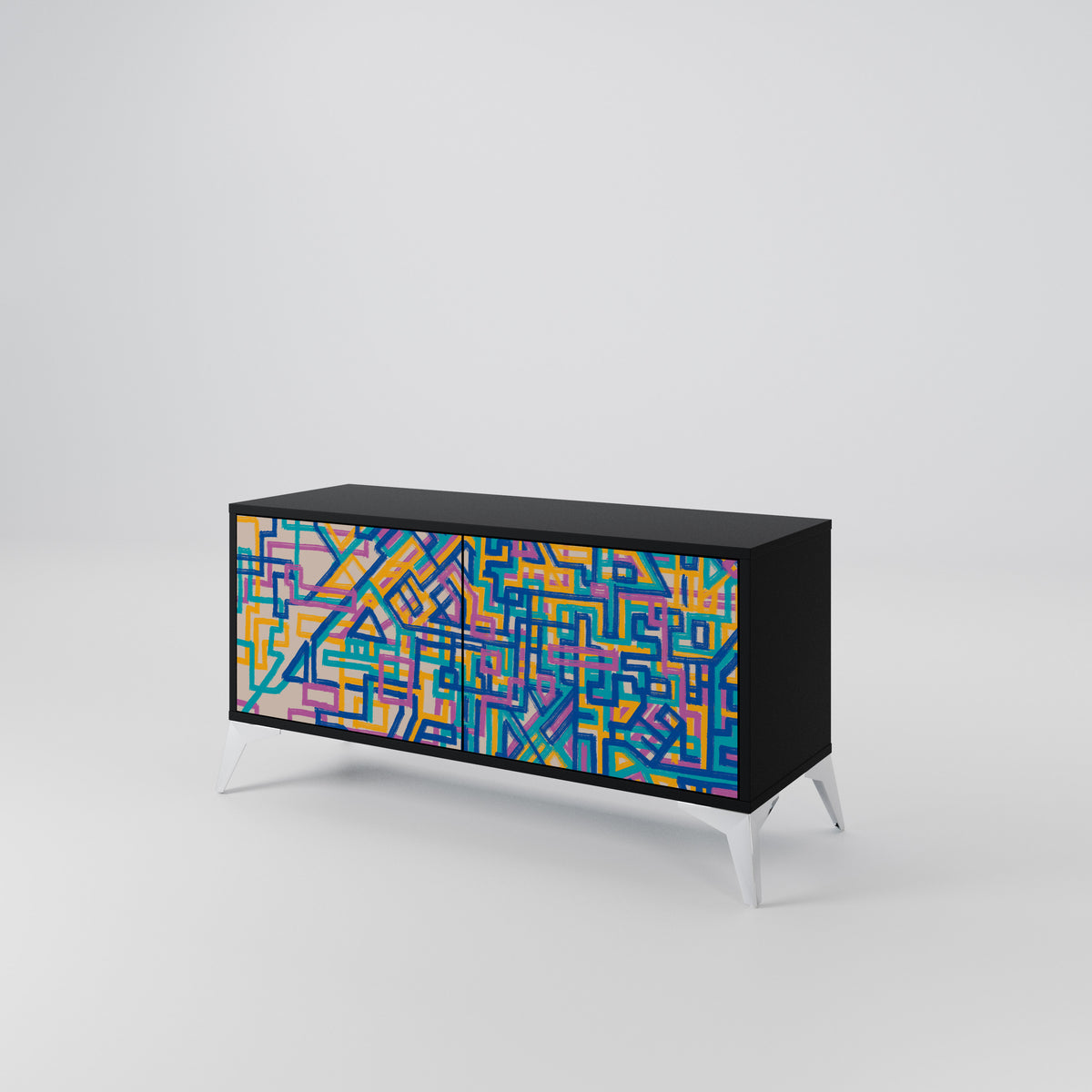 MEMORIES MAP Mueble de TV Compacto de 2 puertas