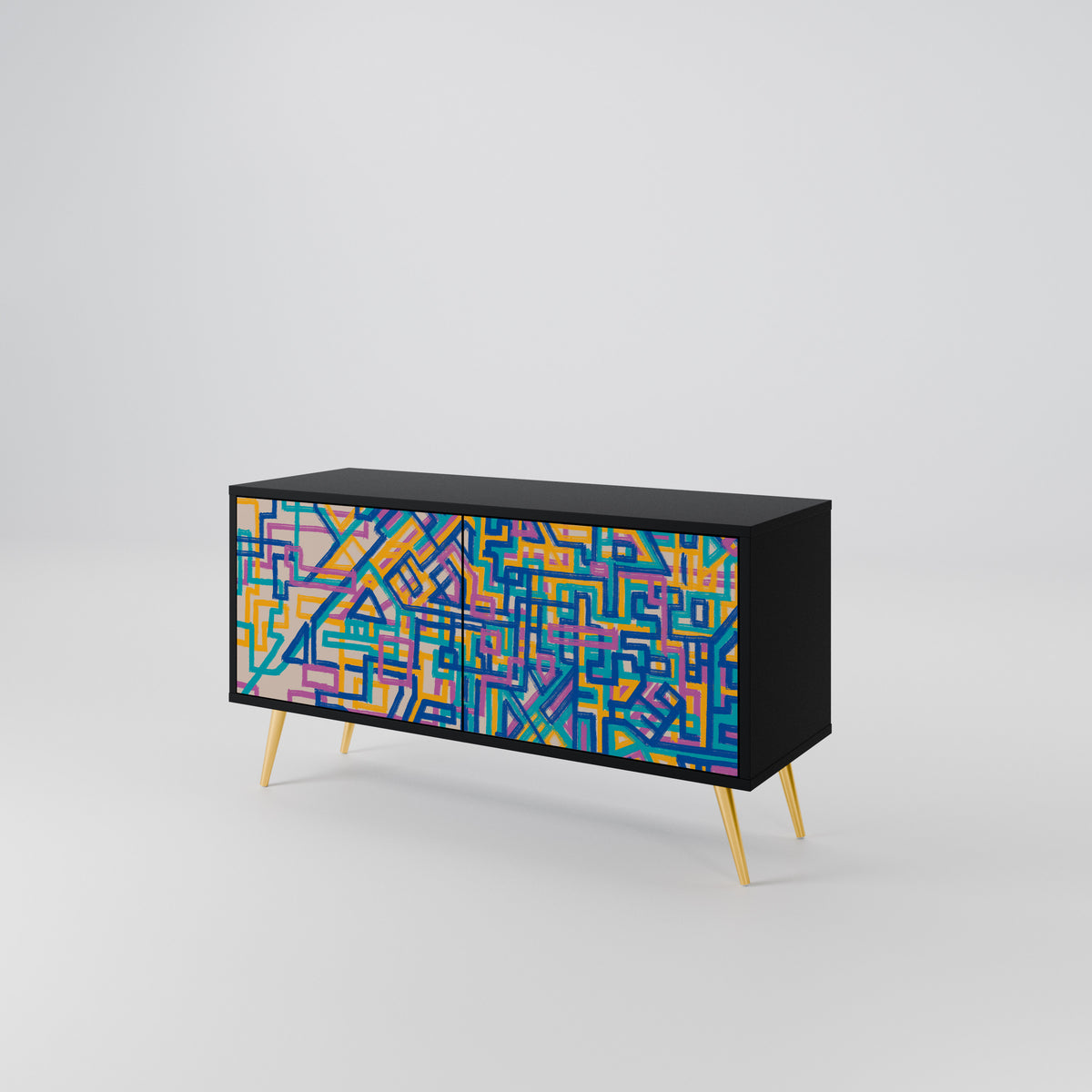MEMORIES MAP Mueble de TV Compacto de 2 puertas