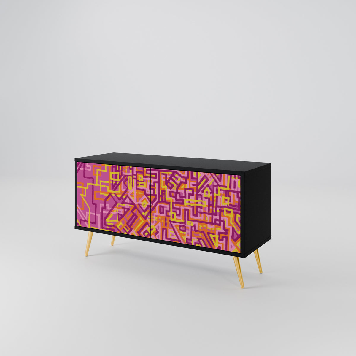 LOVELY MEMORIES Mueble de TV Compacto de 2 puertas