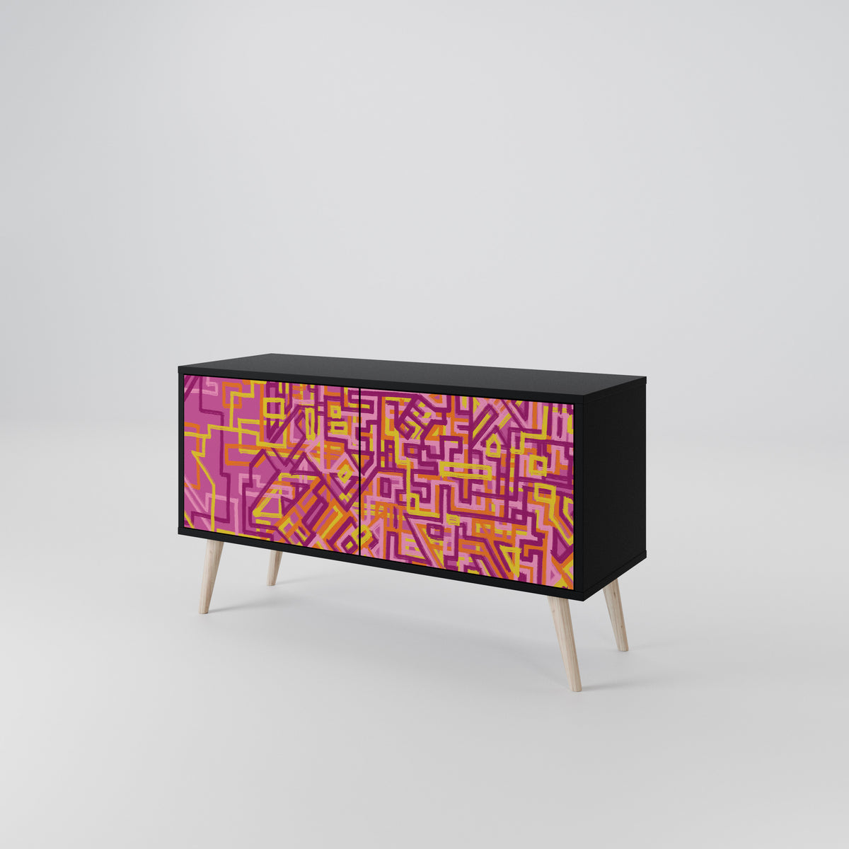 LOVELY MEMORIES Mueble de TV Compacto de 2 puertas