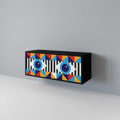 ABSTRACTION AND GEOMETRY Mueble de TV Compacto de 2 puertas