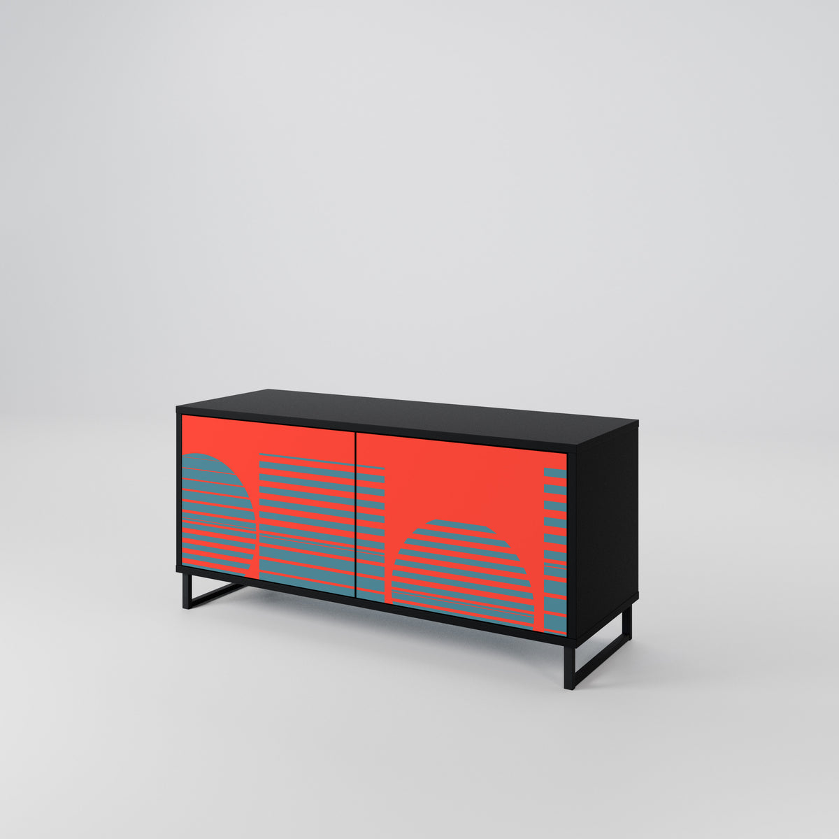 RISING GEOMETRY STARS Mueble de TV Compacto de 2 puertas