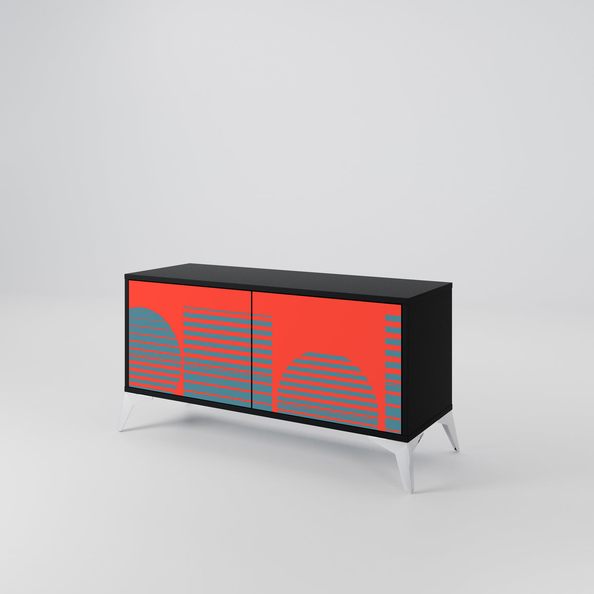 RISING GEOMETRY STARS Mueble de TV Compacto de 2 puertas