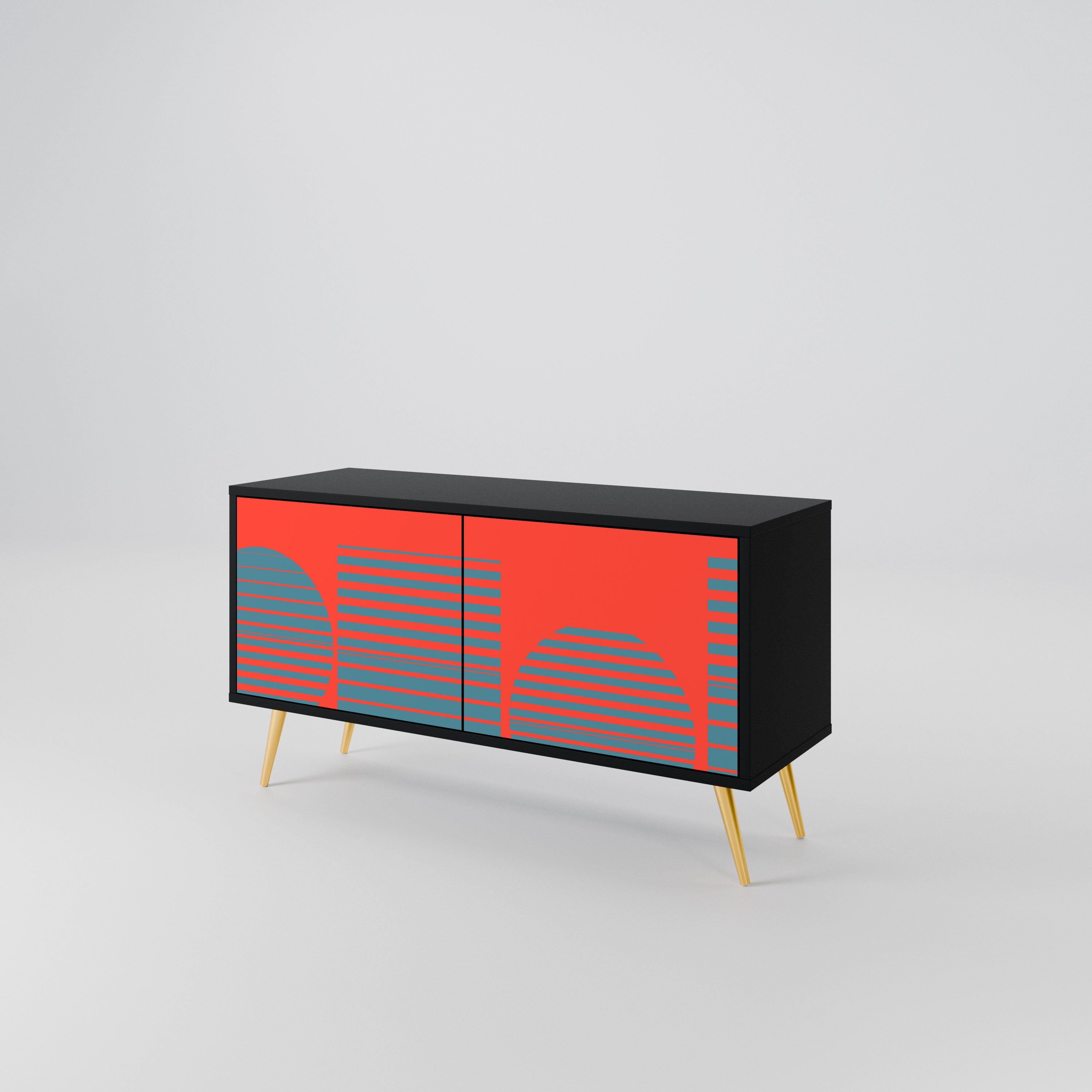 RISING GEOMETRY STARS Mueble de TV Compacto de 2 puertas