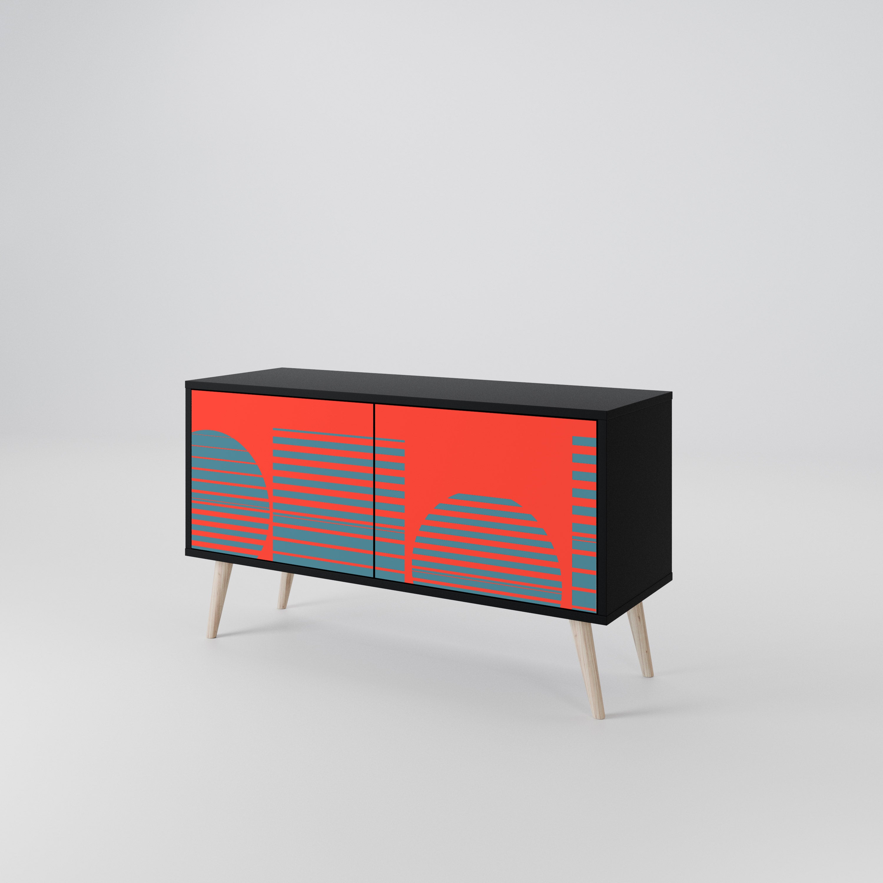 RISING GEOMETRY STARS Mueble de TV Compacto de 2 puertas