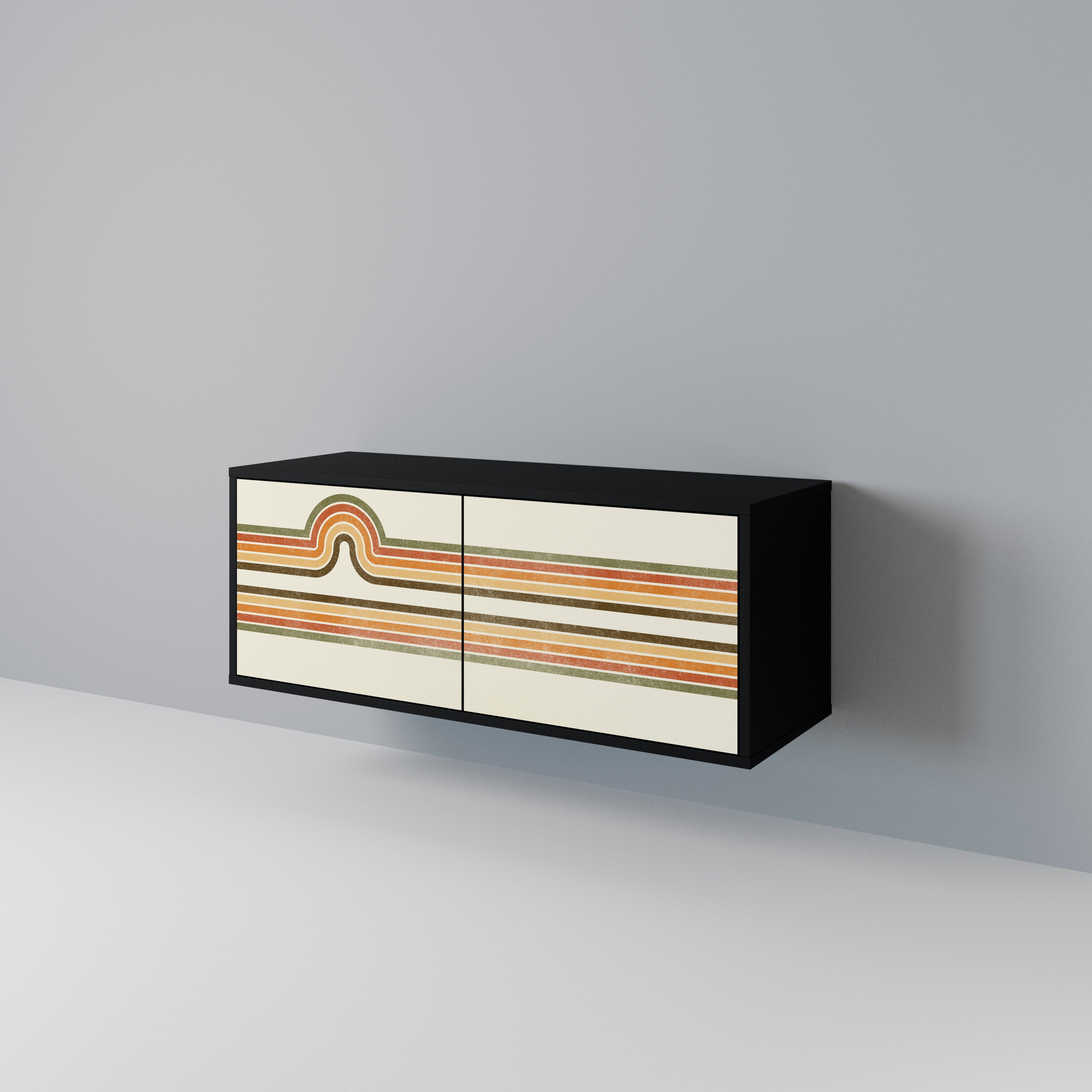 EXCEPTIONAL STREAM Mueble de TV Compacto de 2 puertas